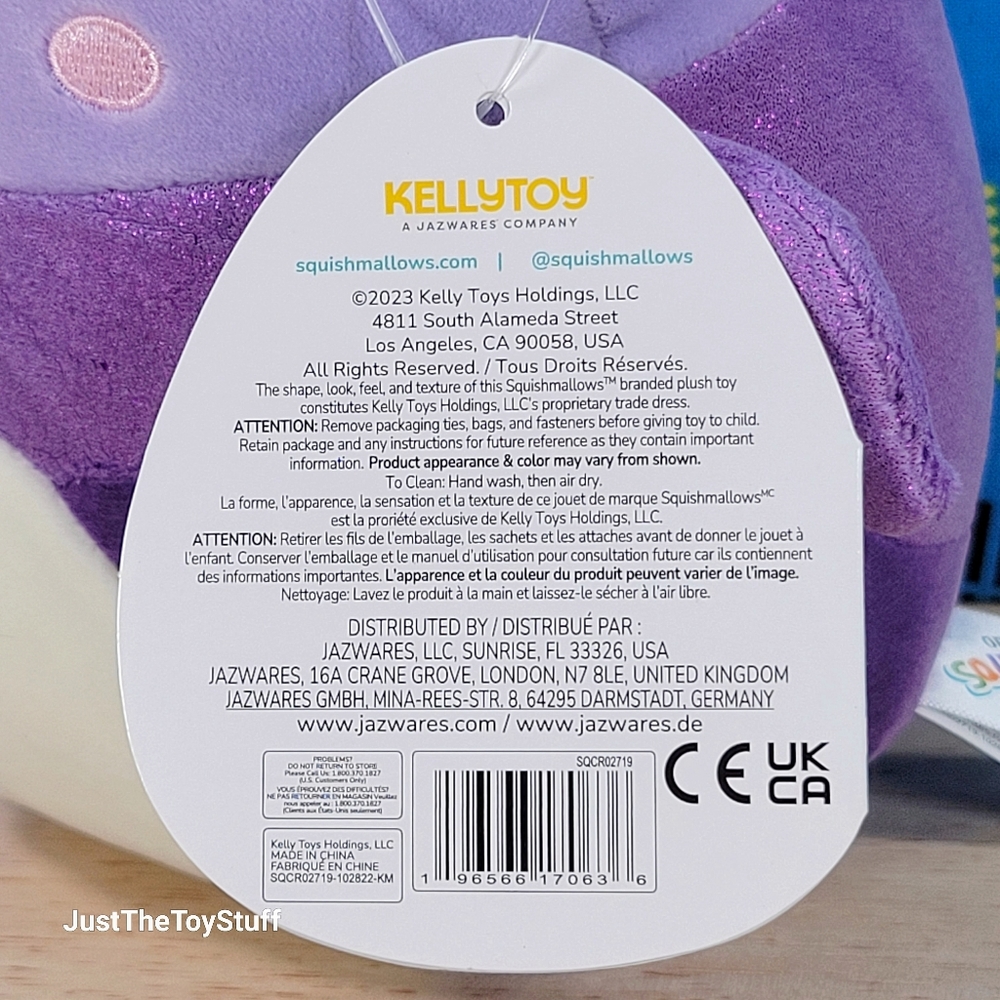 Squishmallow Axel the Purple Beetle 7" UltraSoft Stuffed Animal Toy Plush NWT - Picture 6 of 6